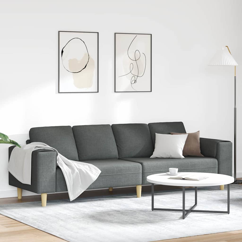 vidaXL Sofa Set Dark grey Fabric