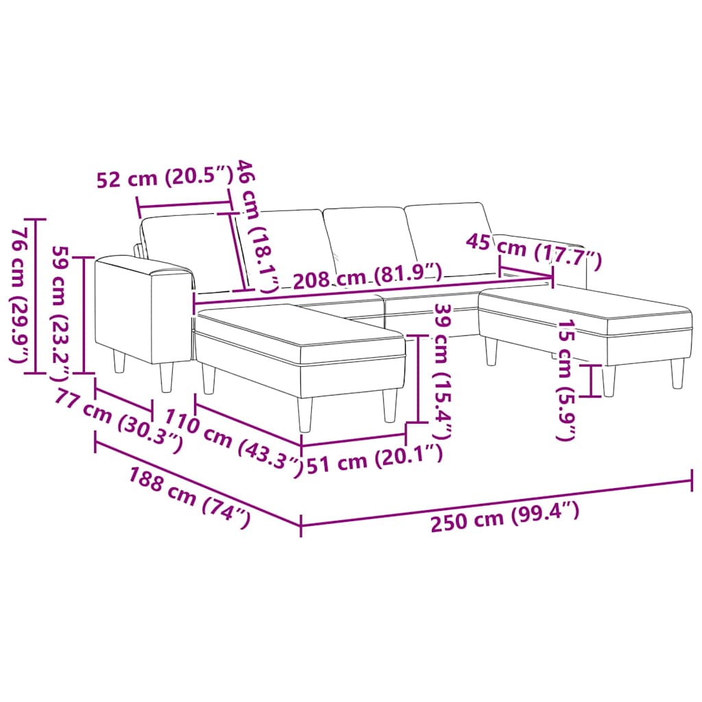 8721158899866_wbg-siz_en_hd_1 Sofa Set 3 pcs Dark grey Fabric - Image 10