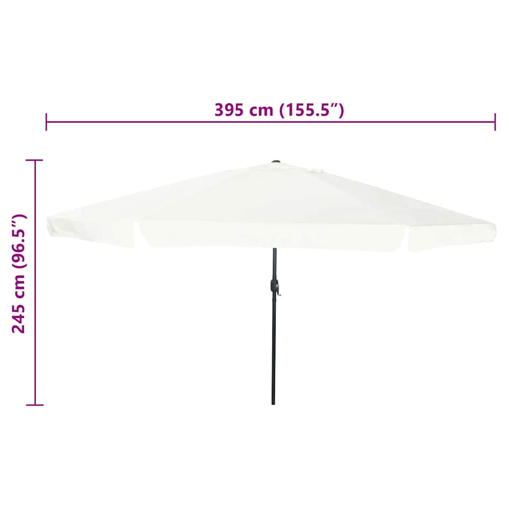 8721158918352_wbg-siz_en_hd_1 vidaXL Garden Parasol White and Black 395 x 395 x 245 cm - Image 7