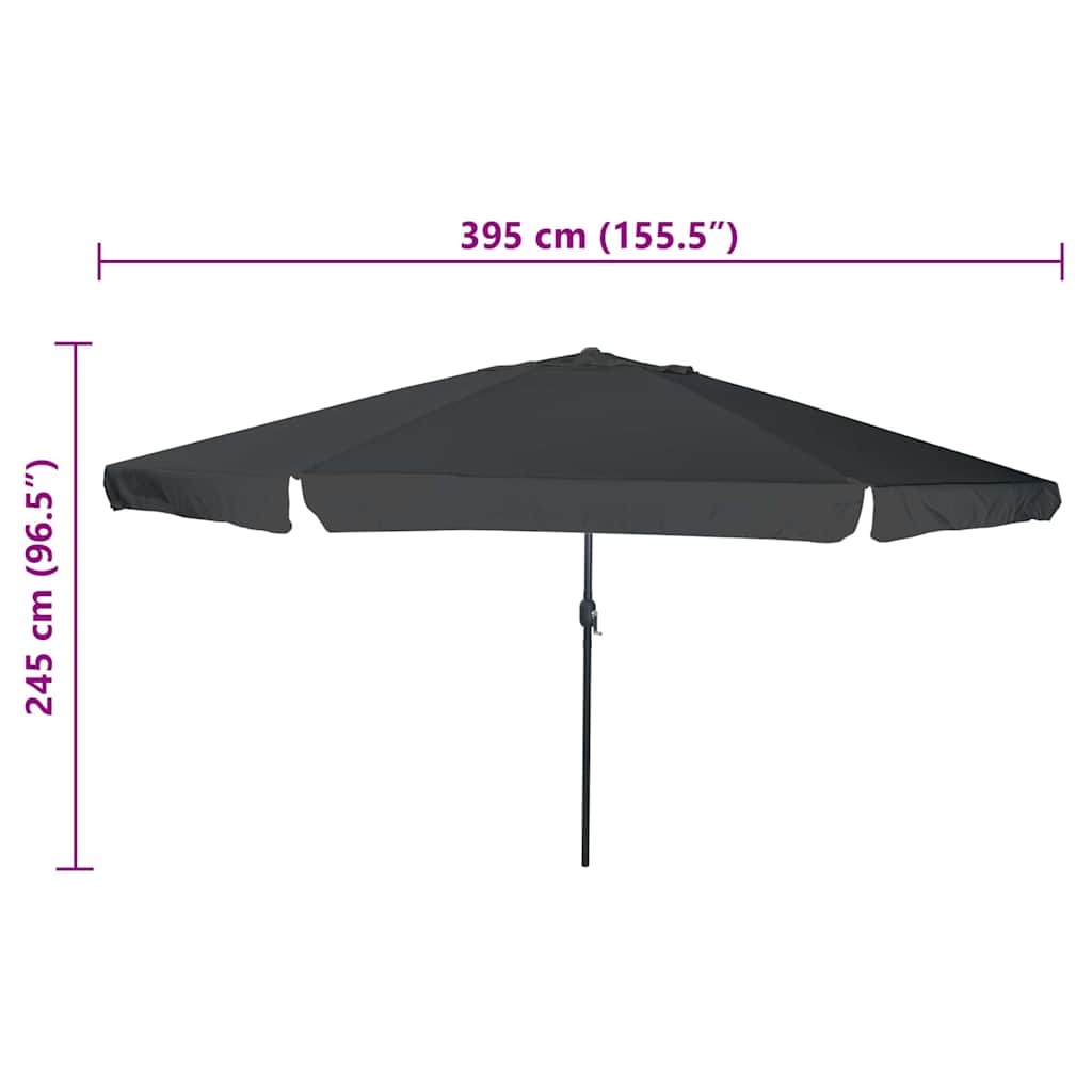 8721158918376_wbg-siz_en_hd_1 vidaXL Garden Parasol Anthracite and Black 395 x 395 x 245 cm - Image 7