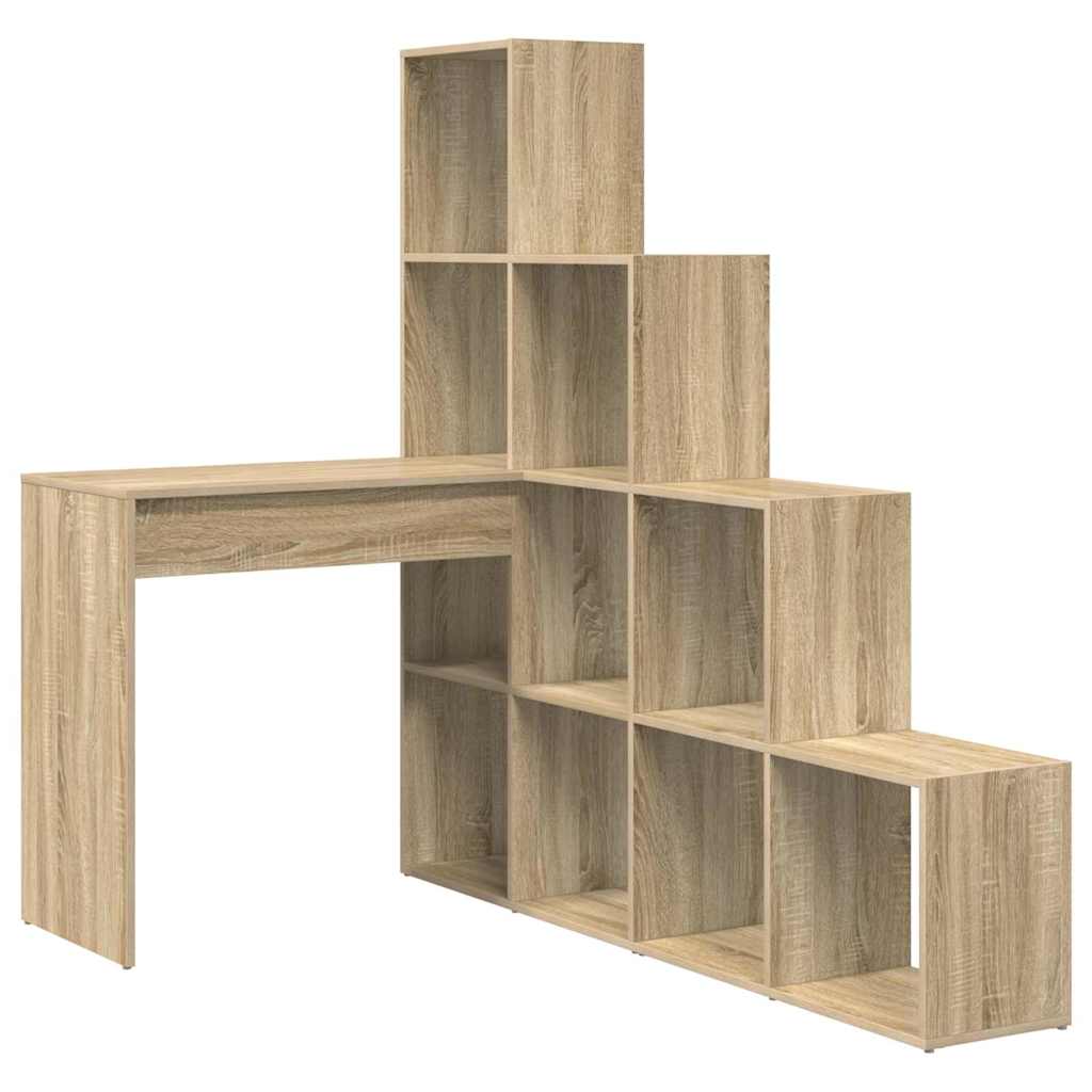 8721158934185_wbg-an-m_en_hd_1 vidaXL Corner Desk Sonoma oak 101.5 x 149.5 x 149.5 cm Engineered wood - Image 2