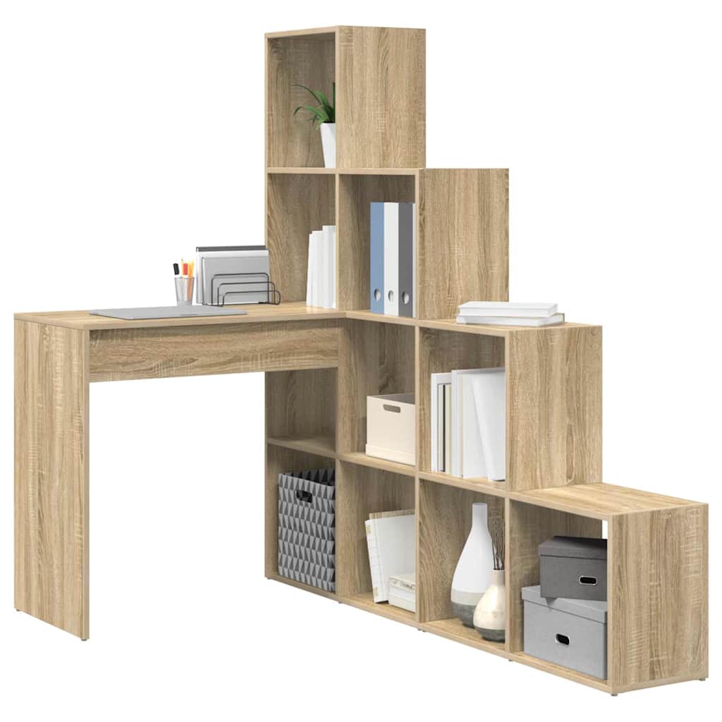 8721158934185_wbg-mo_en_hd_1 vidaXL Corner Desk Sonoma oak 101.5 x 149.5 x 149.5 cm Engineered wood - Image 3