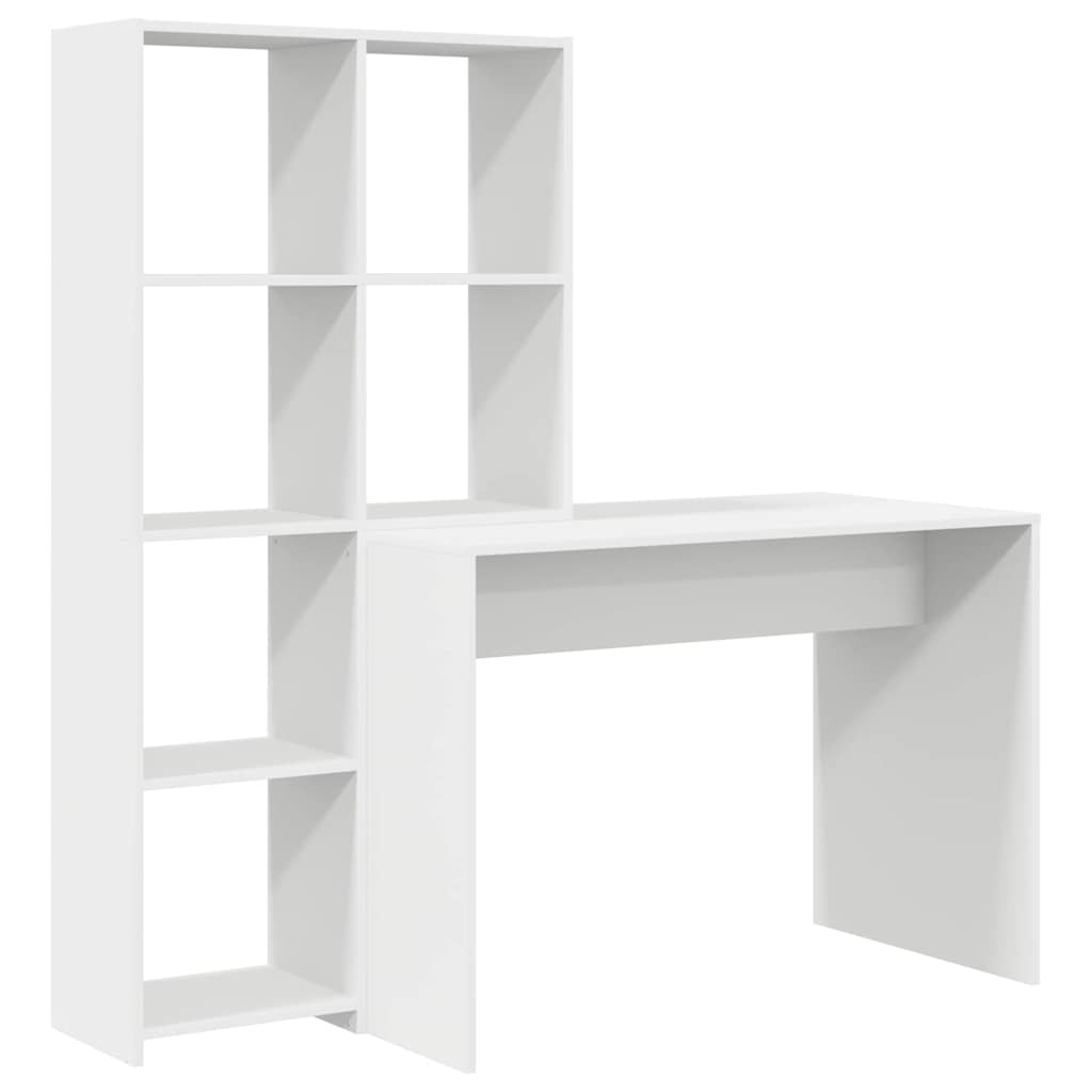 8721158934246_wbg-an-m_en_hd_1 vidaXL Desk with Shelf White 138.5 x 55 x 143 cm Engineered wood - Image 2