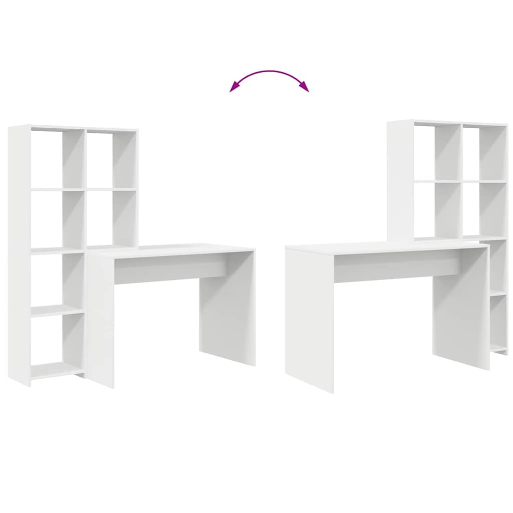 8721158934246_wbg-fu_en_hd_1 vidaXL Desk with Shelf White 138.5 x 55 x 143 cm Engineered wood - Image 9