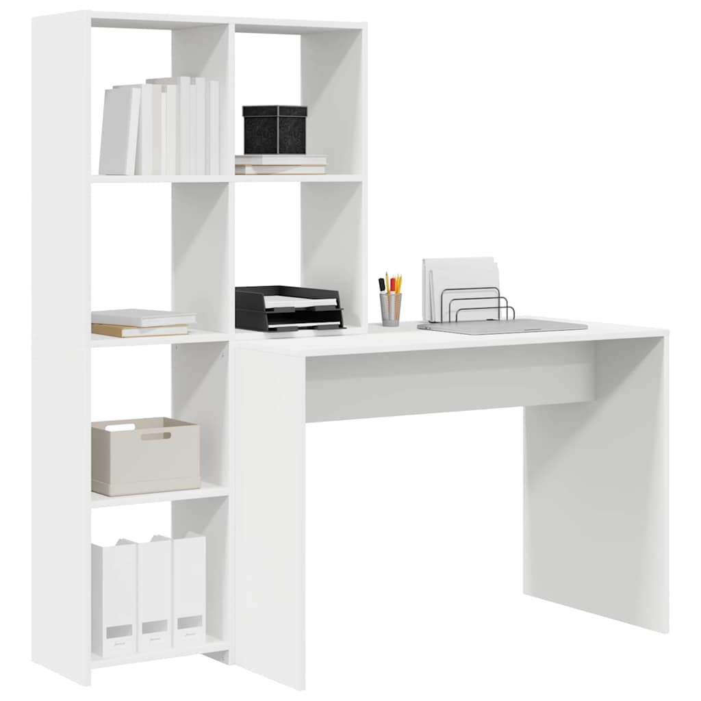 8721158934246_wbg-mo_en_hd_1 vidaXL Desk with Shelf White 138.5 x 55 x 143 cm Engineered wood - Image 3