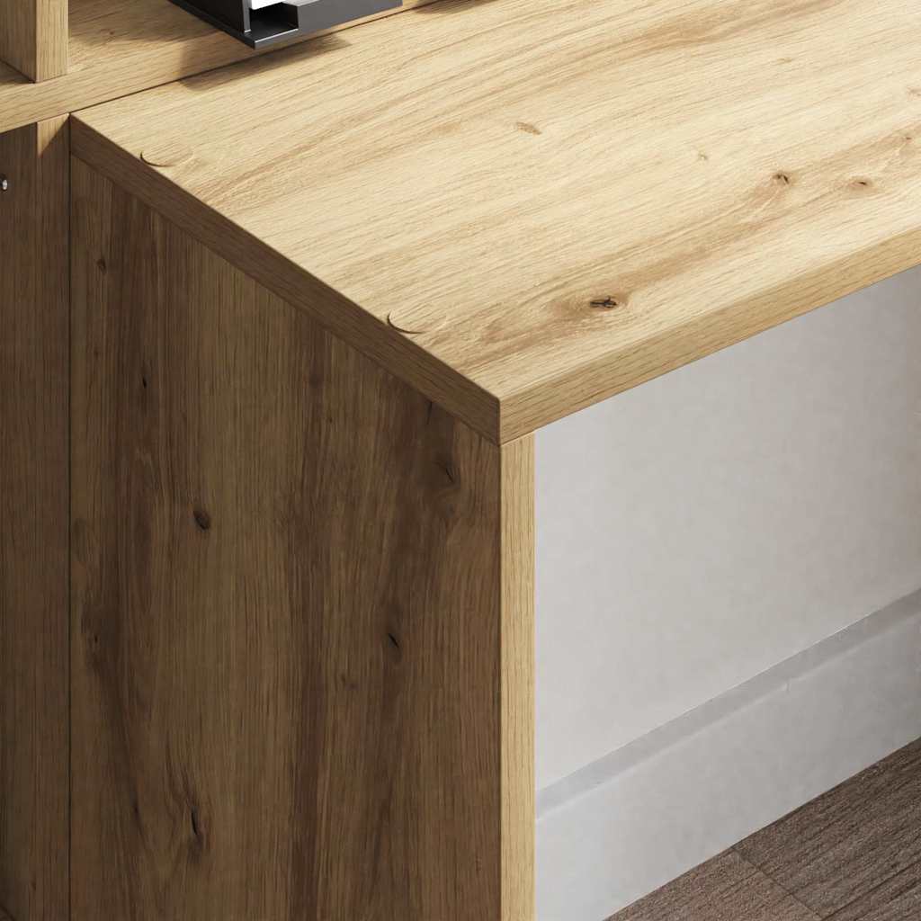 8721158934314_mo-im-zo_en_hd_1 vidaXL Desk with Shelf Artisan oak 138.5 x 55 x 143 cm Engineered wood - Image 4
