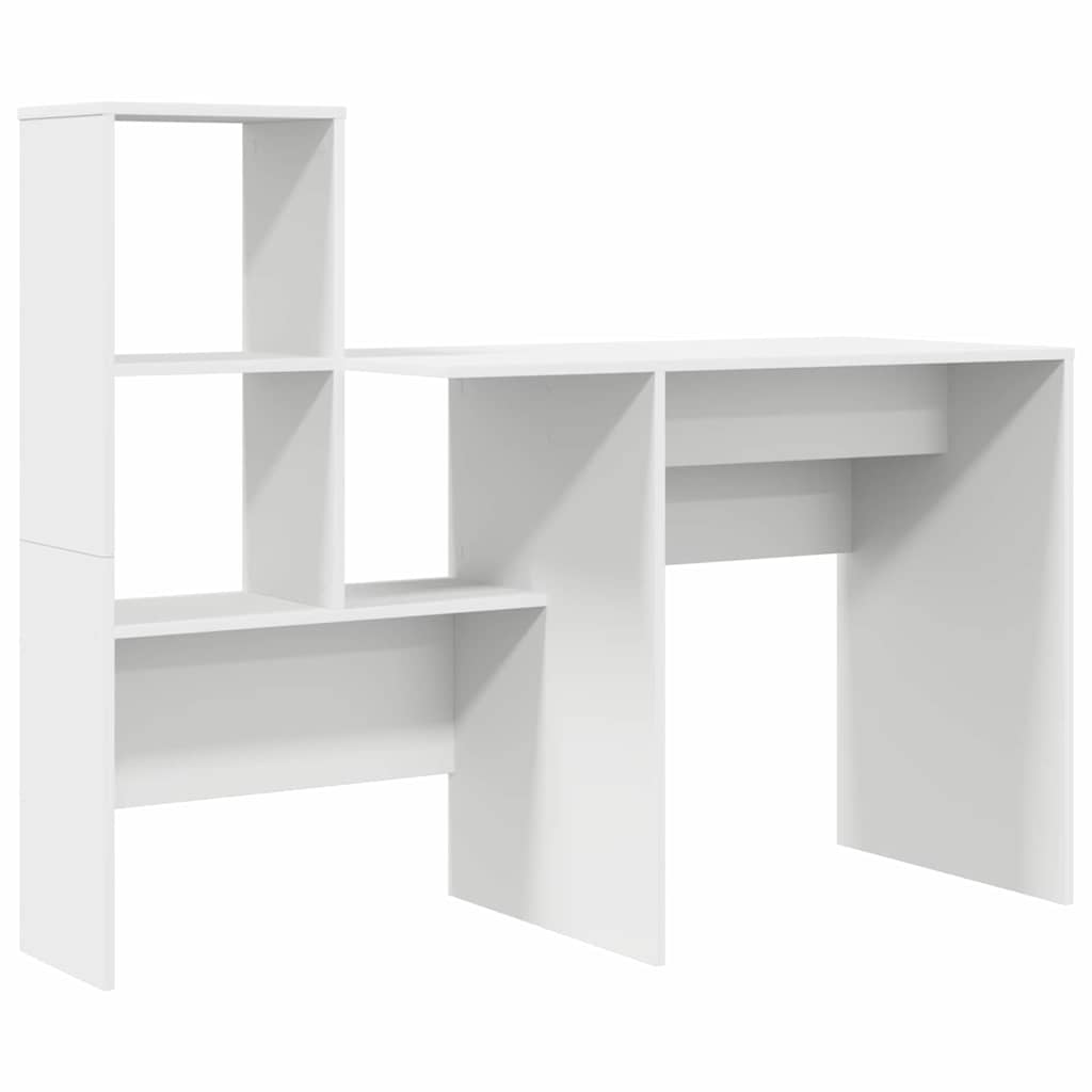 8721158934406_wbg-an-m_en_hd_3 vidaXL Desk with Drawer White 131.5 x 50 x 106.5 cm Engineered wood - Image 2