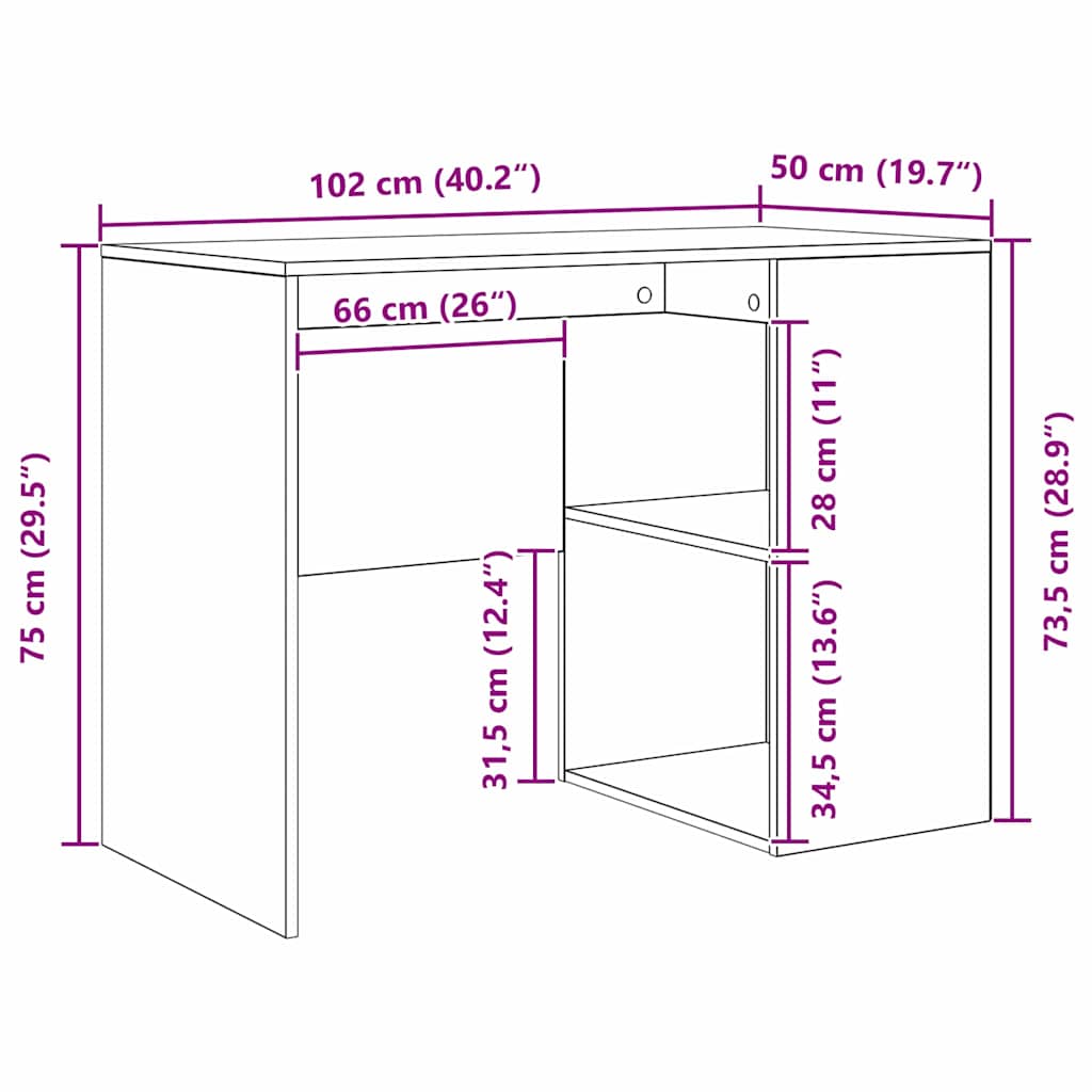 8721158934482_wbg-siz_en_hd_1 vidaXL Corner Desk with Drawer White 102 x 50 x 75 cm Engineered wood - Image 13