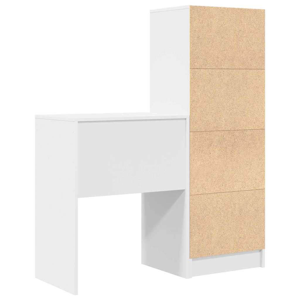 8721158934727_wbg-ba_en_hd_5 vidaXL Desk with Storage with Drawer 2 pcs White 45.5 x 34 x 127 cm - Image 9