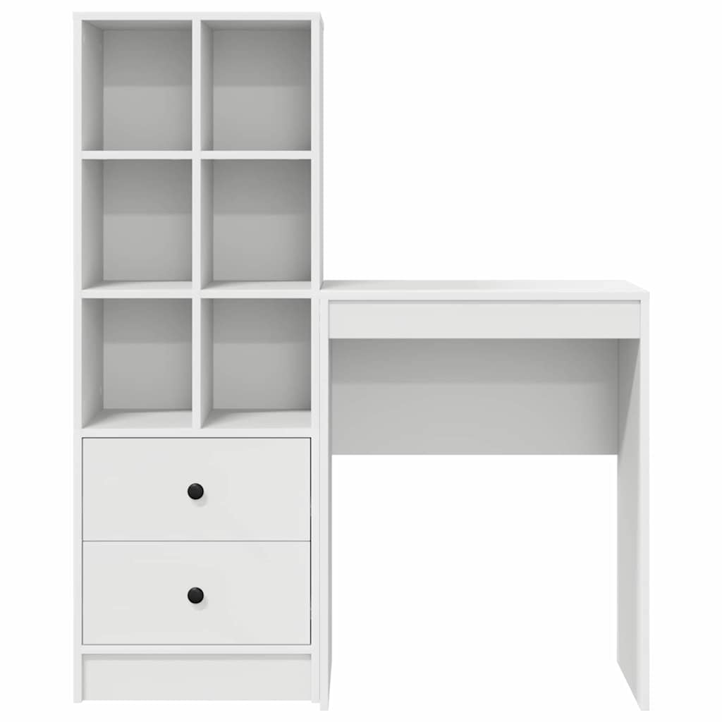 8721158934727_wbg-fr_en_hd_6 vidaXL Desk with Storage with Drawer 2 pcs White 45.5 x 34 x 127 cm - Image 8