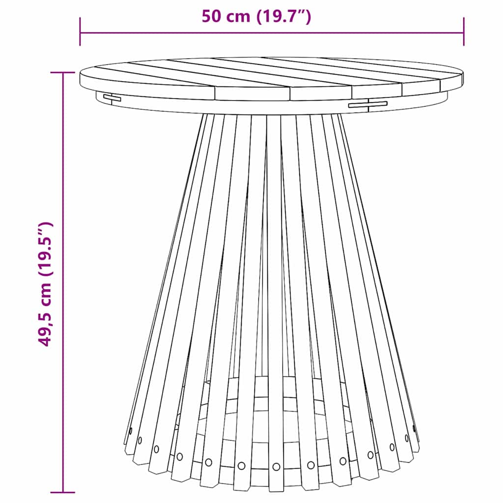 8721158937032_wbg-siz_en_hd_1 vidaXL Garden Side Table Brown 50 x 50 x 49.5 cm Solid teak wood - Image 8