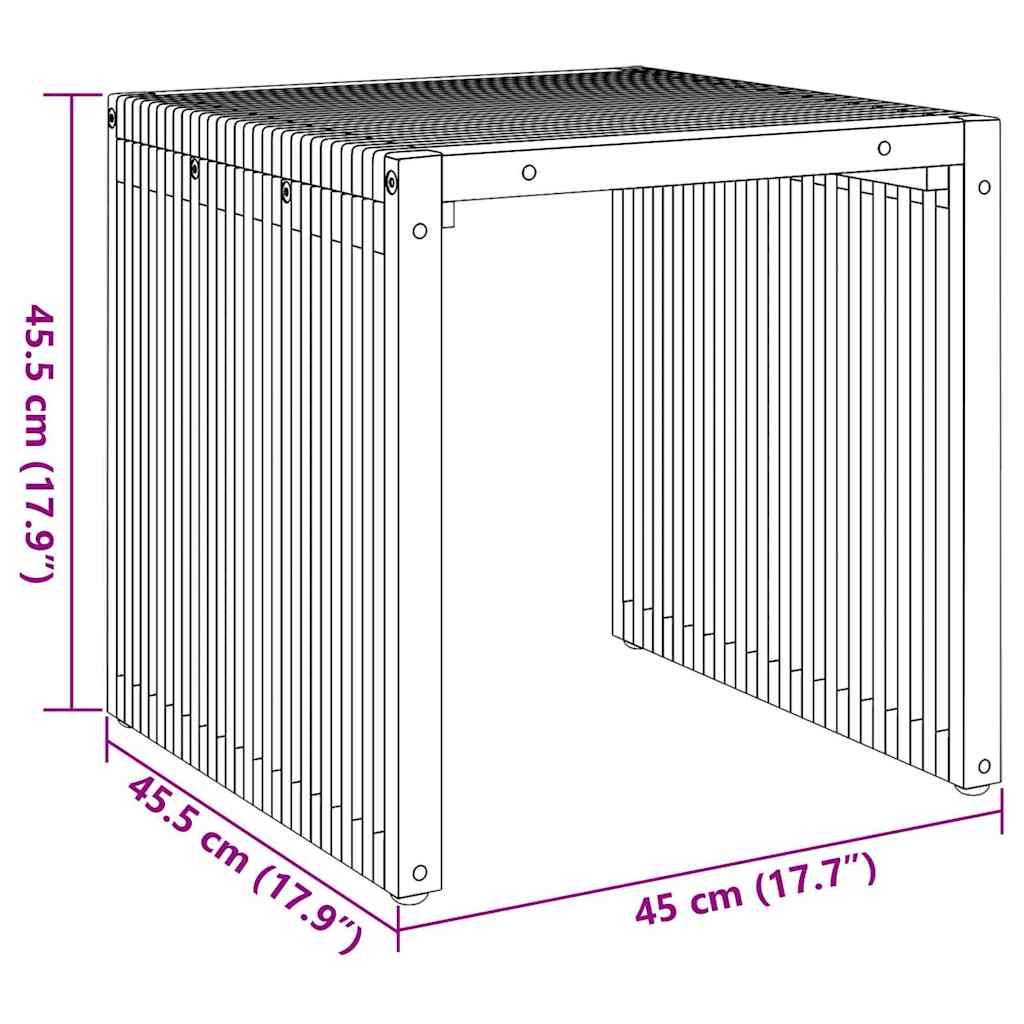 8721158937070_wbg-siz_en_hd_1 vidaXL Garden Side Table Brown 45 x 42.5 x 45 cm Solid teak wood - Image 9