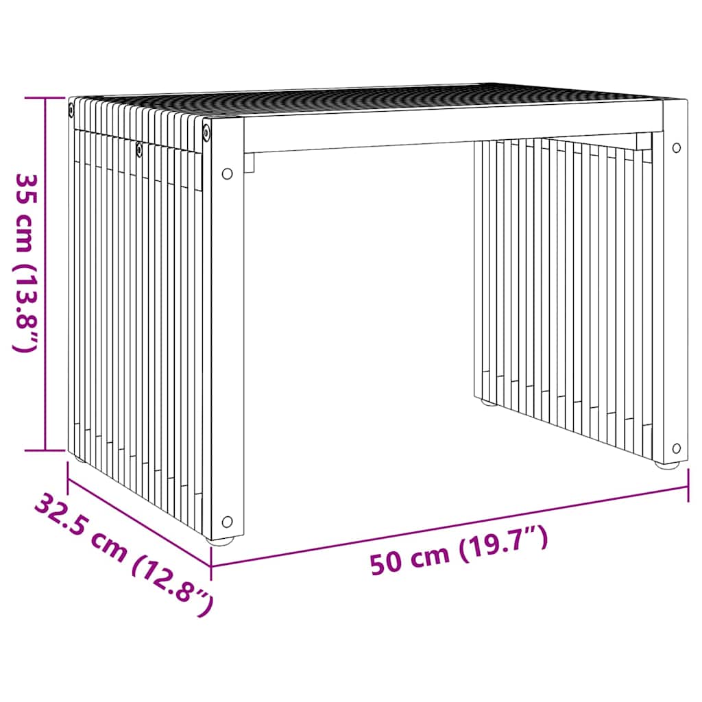 8721158937087_wbg-siz_en_hd_1 vidaXL Garden Side Table Brown 50 x 32.5 x 35 cm Solid teak wood - Image 10