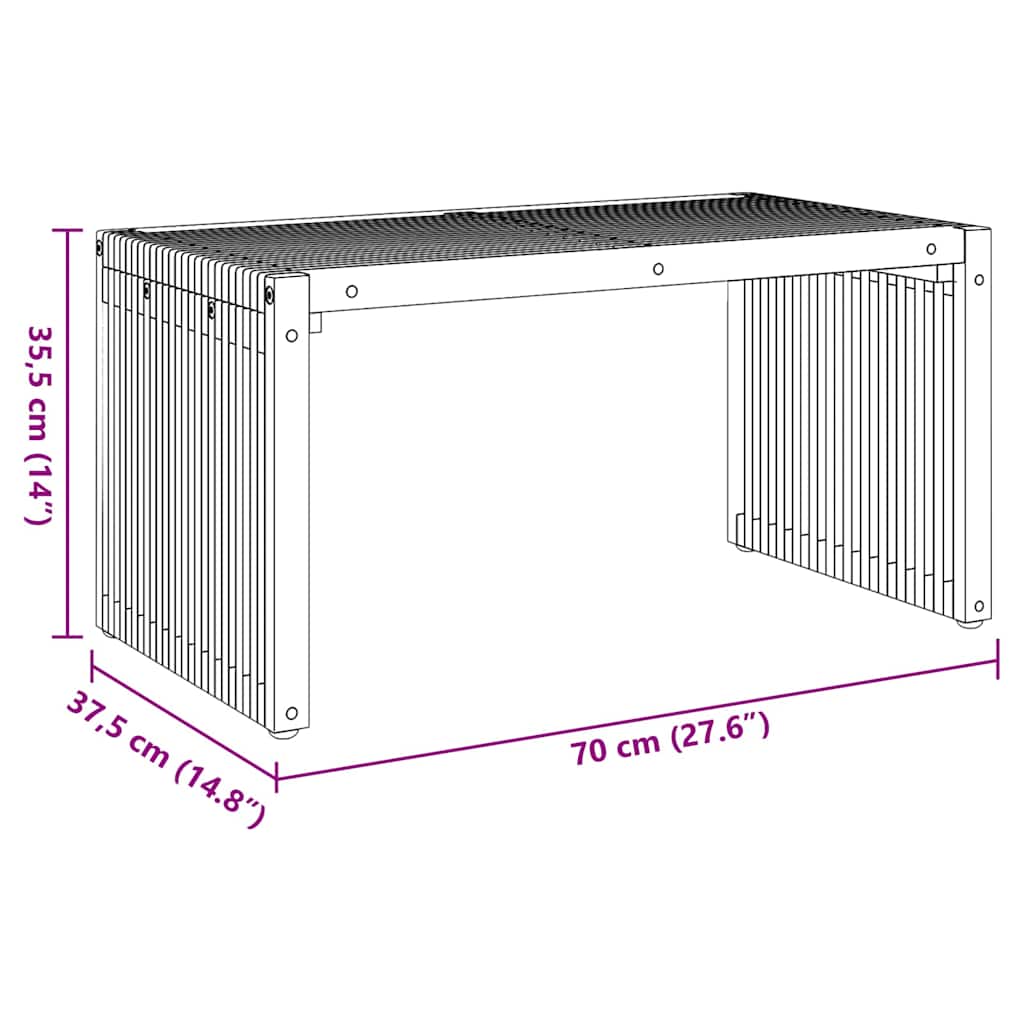 8721158937094_wbg-siz_en_hd_1 vidaXL Garden Side Table Brown 70 x 37.5 x 35.5 cm Solid teak wood - Image 10