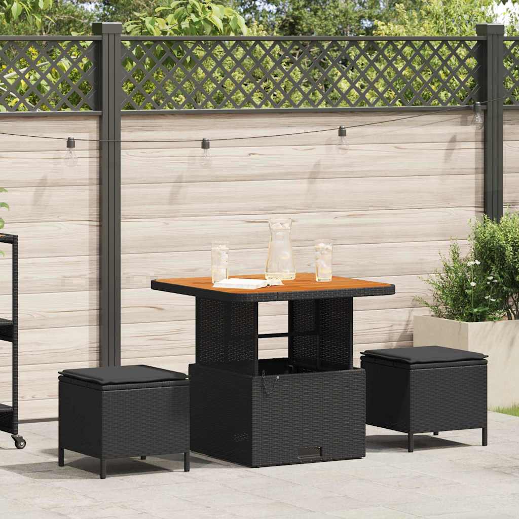 8721158940131_mo-im_en_hd_1 vidaXL Garden Dining Set 3 pcs Black Poly rattan - Image 1