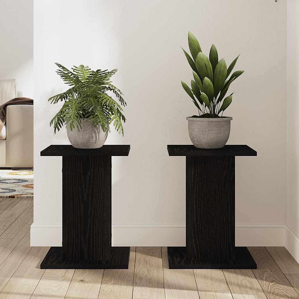 8721158947505_mo-im_en_hd_2 vidaXL Plant Stand 2 pcs Black oak 30 x 30 x 40 cm Engineered wood - Image 4