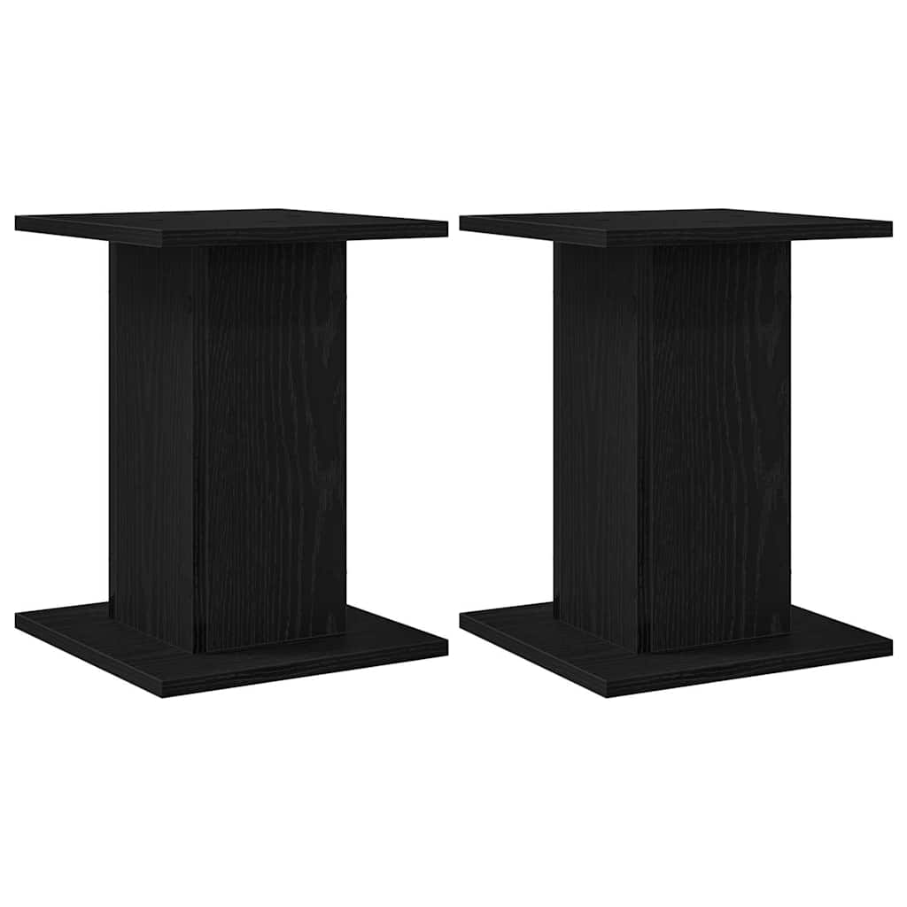 8721158947505_wbg-an-m_en_hd_1 vidaXL Plant Stand 2 pcs Black oak 30 x 30 x 40 cm Engineered wood - Image 2