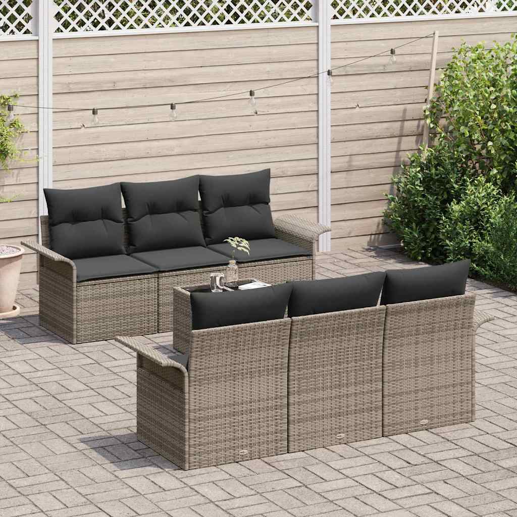 8721158948359_mo-im_en_hd_2 vidaXL Garden Sofa Set 7 pcs Grey Poly rattan - Image 3