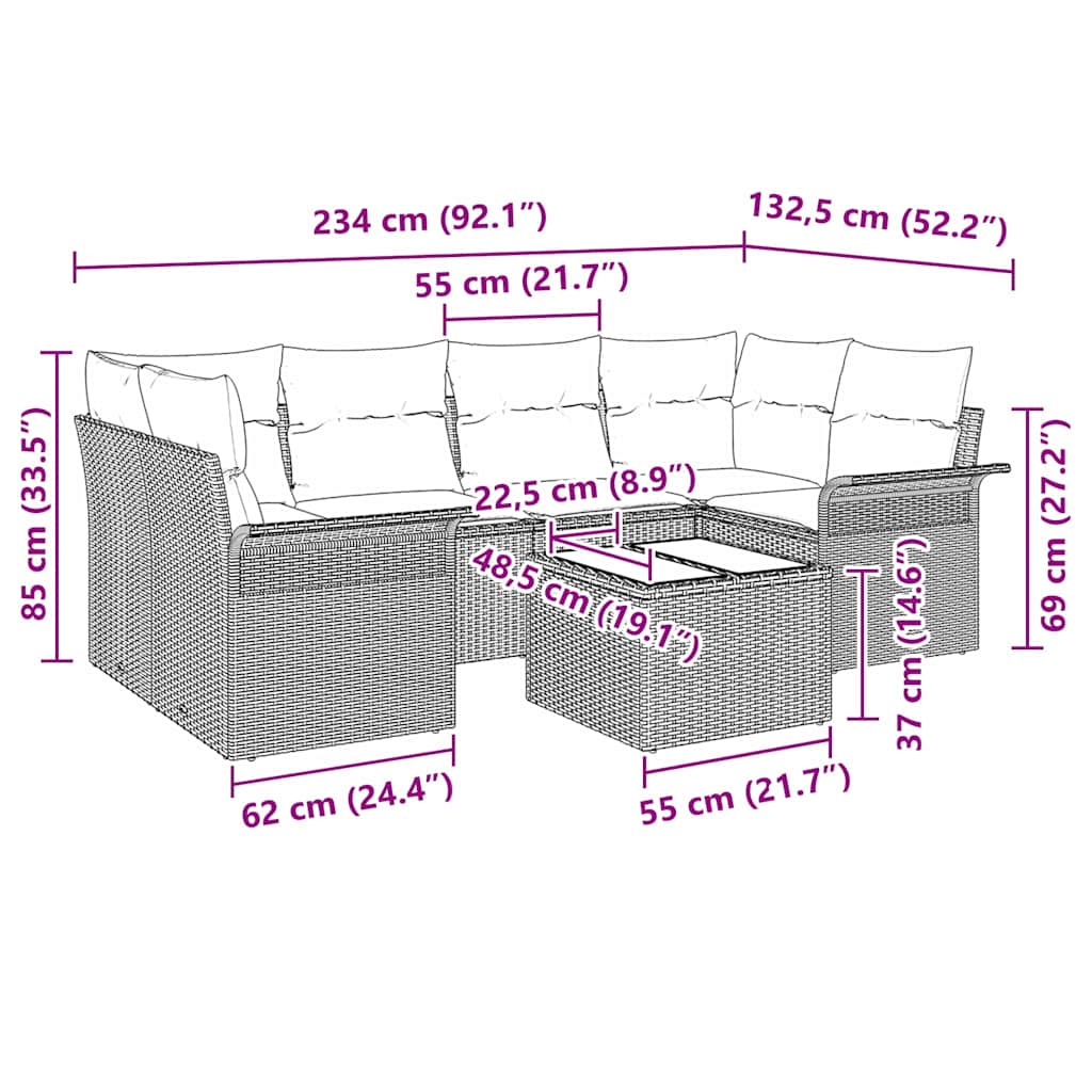 8721158948458_wbg-siz_en_hd_5 vidaXL Garden Sofa Set 7 pcs Grey Poly rattan - Image 13