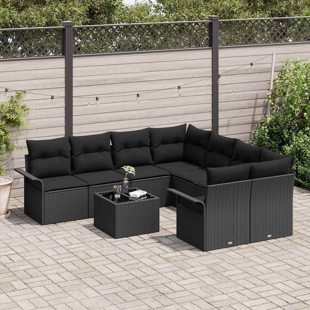 8721158948892_mo-im_en_hd_2 vidaXL Garden Sofa Set 9 pcs Black Poly rattan - Image 3
