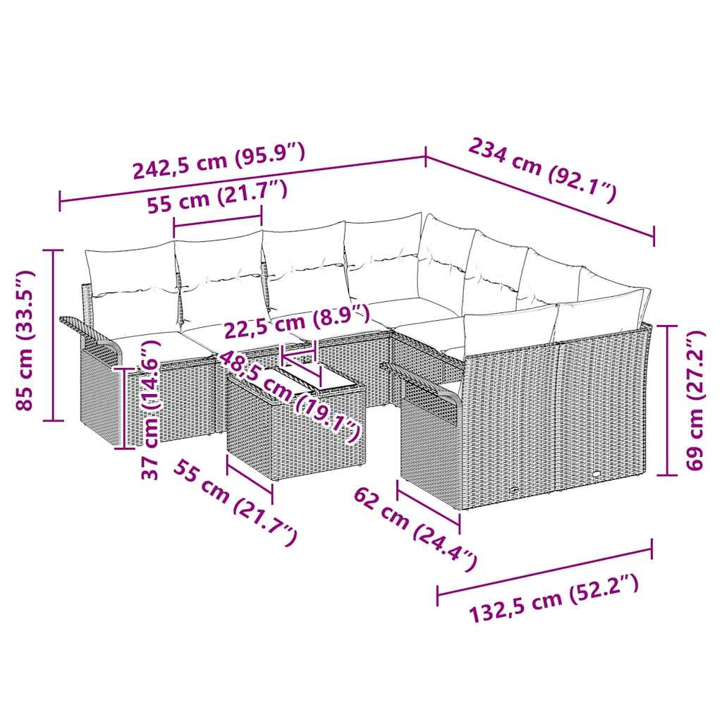 8721158948892_wbg-siz_en_hd_5 vidaXL Garden Sofa Set 9 pcs Black Poly rattan - Image 13