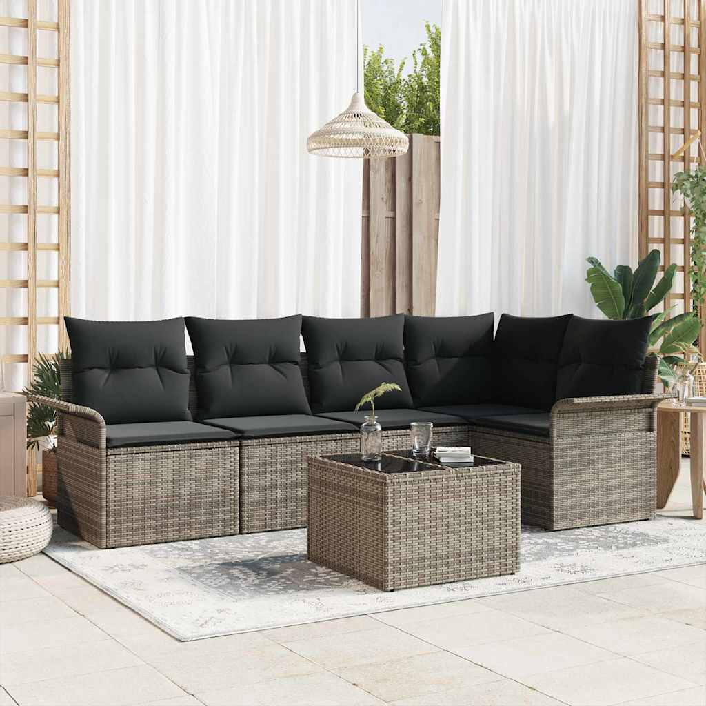 8721158949554_mo-im_en_hd_1 vidaXL Garden Sofa Set 6 pcs 242.5 x 132.5 x 85 cm Poly rattan - Image 1