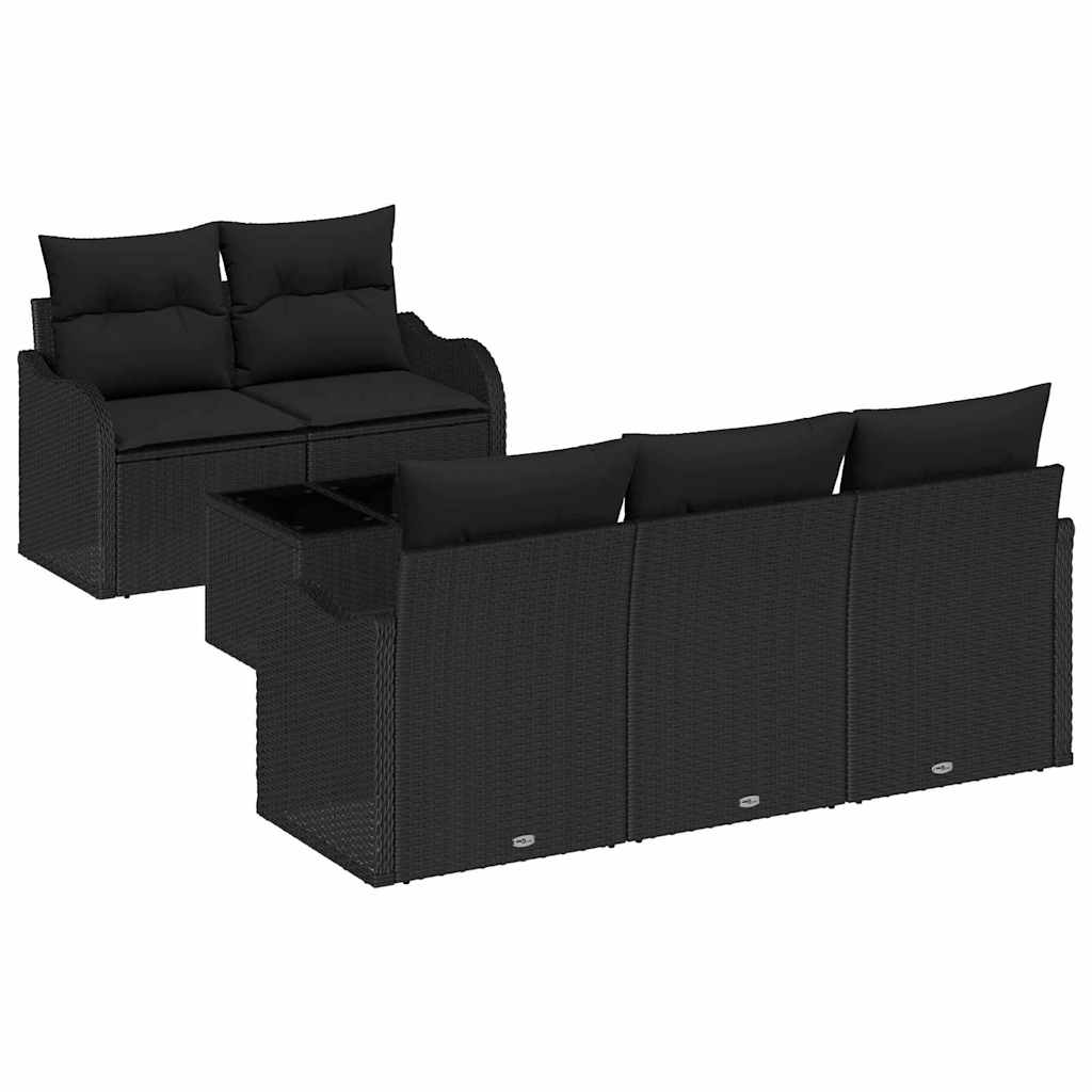 8721158951694_wbg-an-m_en_hd_4 vidaXL Garden Sofa Set 6 pcs Black Poly rattan - Image 2