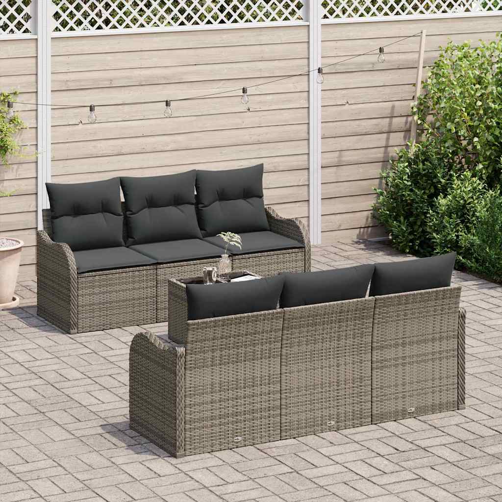 8721158951755_mo-im_en_hd_2 vidaXL Garden Sofa Set 7 pcs Grey 55 x 55 x 37 cm Poly rattan - Image 3