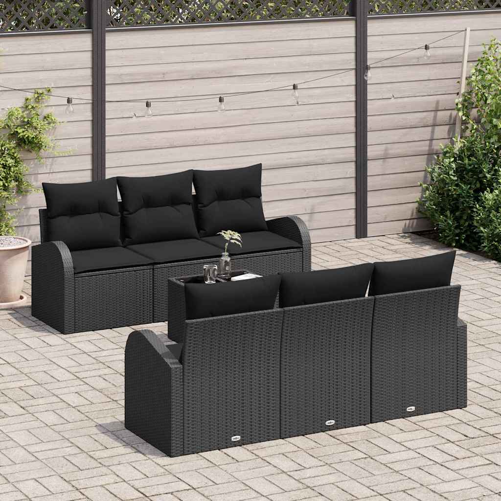 8721158955197_mo-im_en_hd_2 vidaXL Garden Sofa Set 7 pcs Black 55 x 55 x 37 cm Poly rattan - Image 3