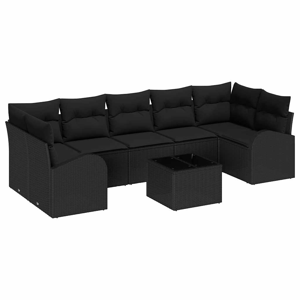 8721158955494_wbg-an-m_en_hd_5 vidaXL Garden Sofa Set 8 pcs Black 55 x 55 x 37 cm Poly Rattan - Image 2