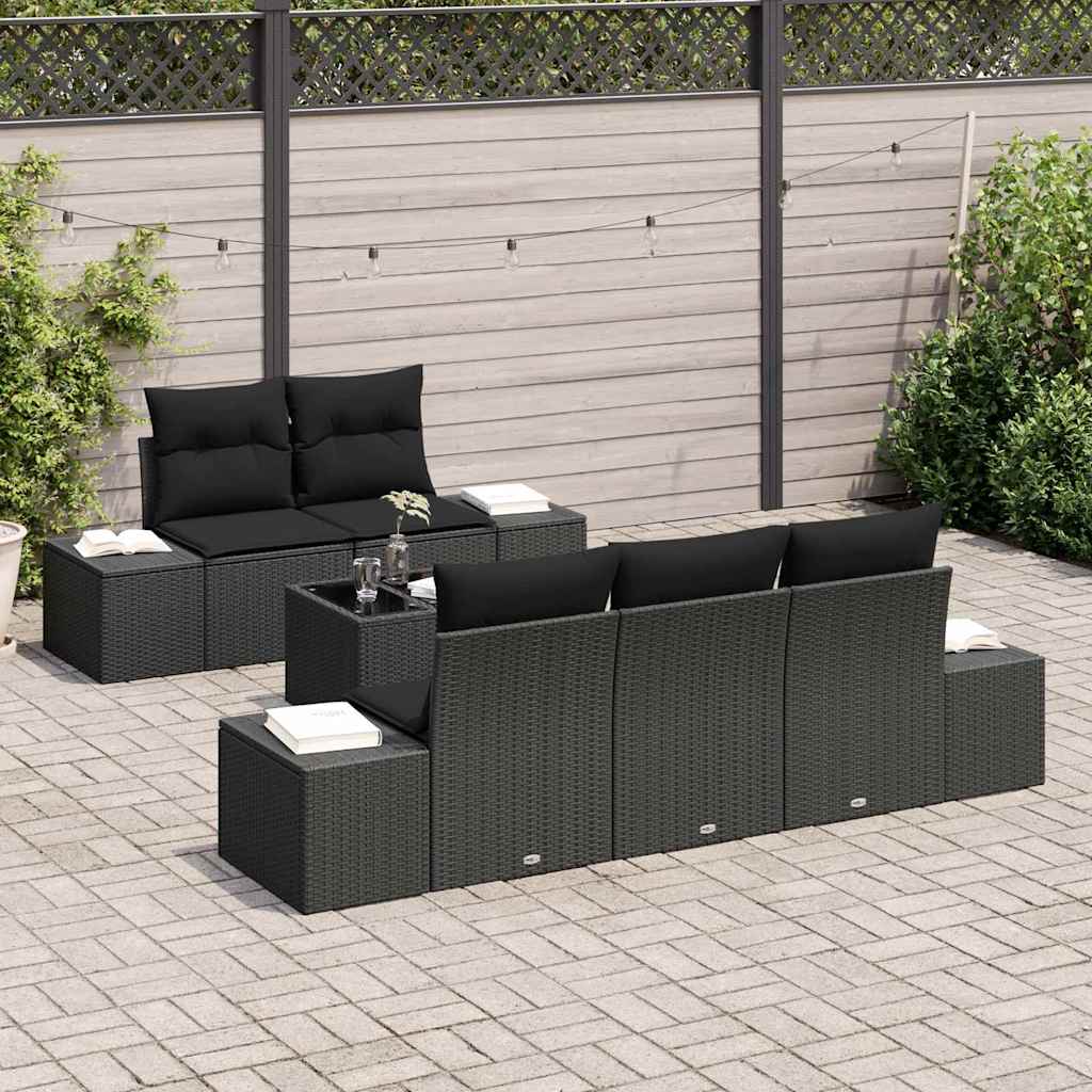 8721158965295_mo-im_en_hd_2 vidaXL Garden Sofa Set 6 pcs Black Poly rattan - Image 3