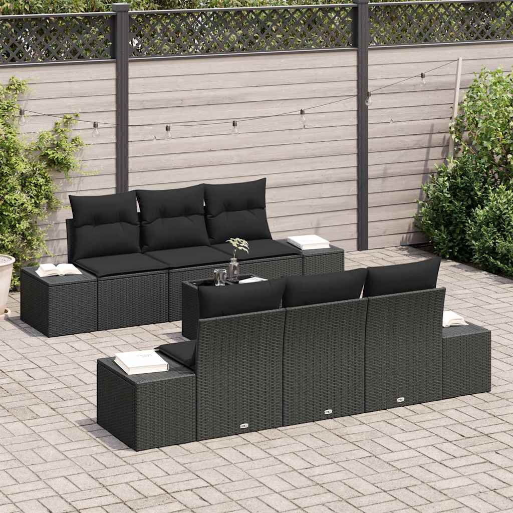 8721158965394_mo-im_en_hd_2 vidaXL Garden Sofa Set 7 pcs Black Poly rattan - Image 3