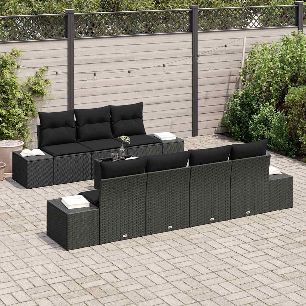 8721158965592_mo-im_en_hd_2 vidaXL Garden Sofa Set 8 pcs Black Poly rattan - Image 3