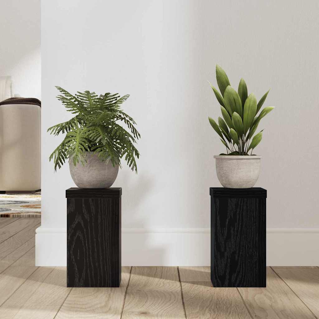 8721158973214_mo-im_en_hd_2 vidaXL Plant Stand 2 pcs Black oak 10 x 10 x 18 cm Engineered Wood - Image 4