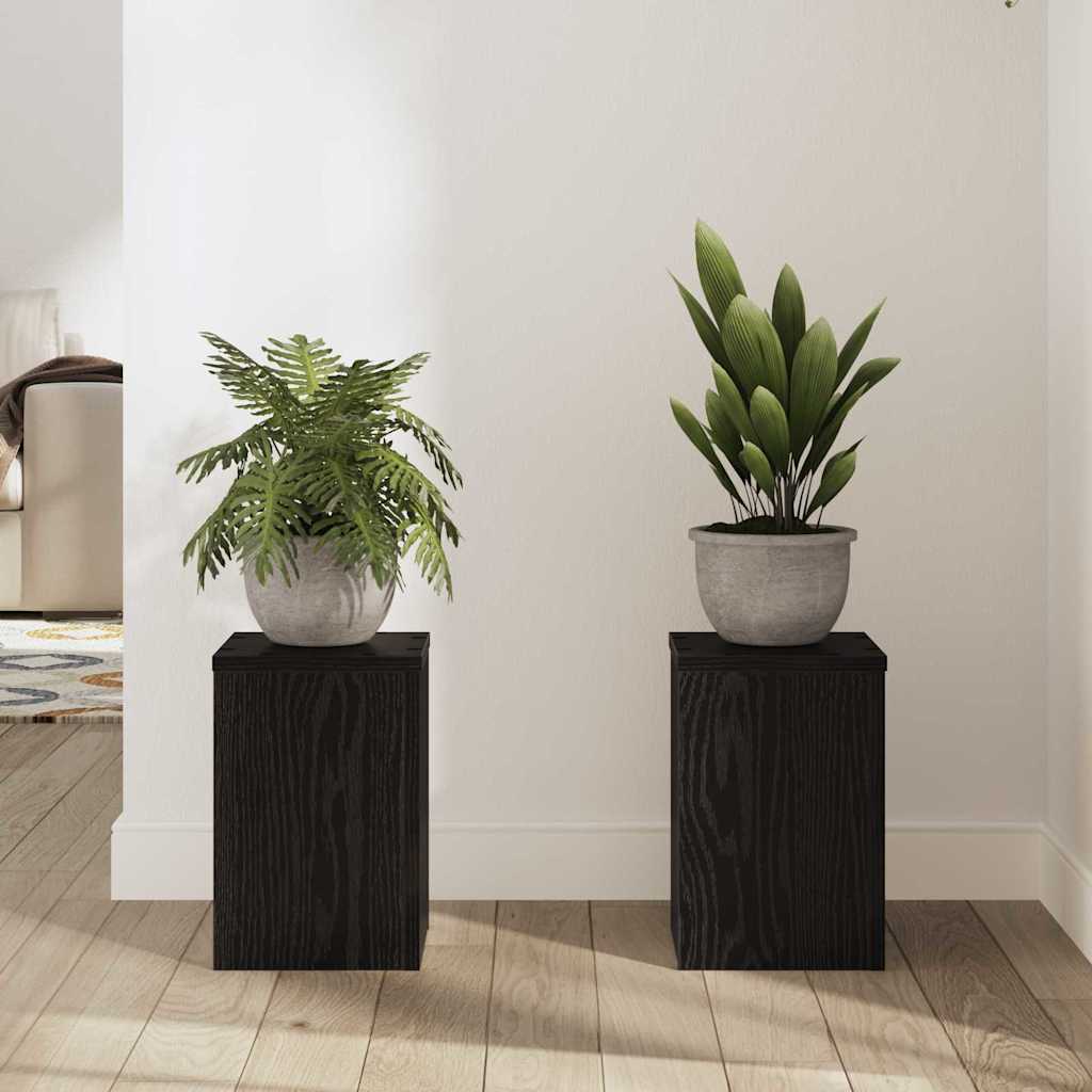 8721158973221_mo-im_en_hd_2 vidaXL Plant Stand 2 pcs Black oak 20 x 20 x 30 cm Engineered Wood - Image 4