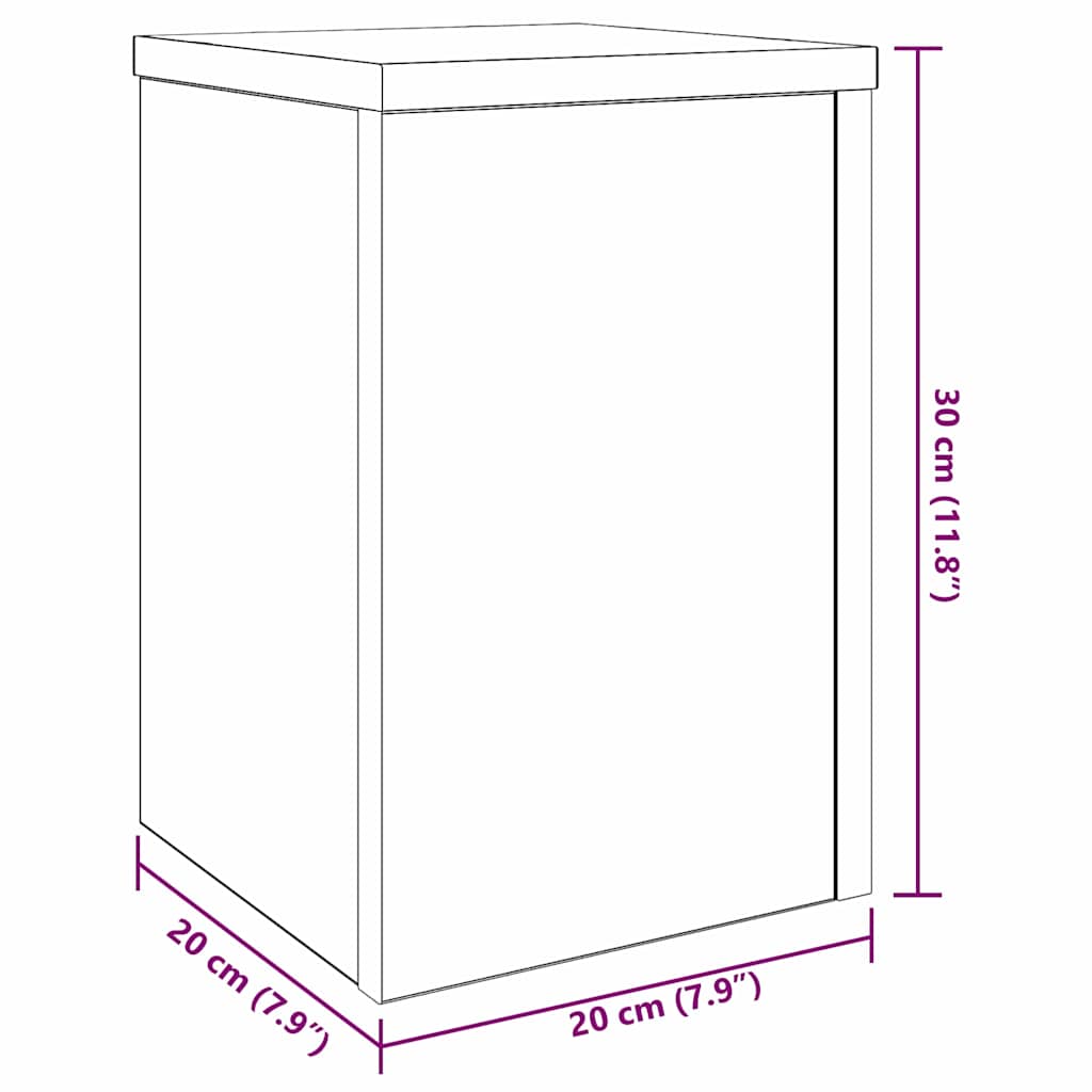 8721158973221_wbg-siz_en_hd_1 vidaXL Plant Stand 2 pcs Black oak 20 x 20 x 30 cm Engineered Wood - Image 10