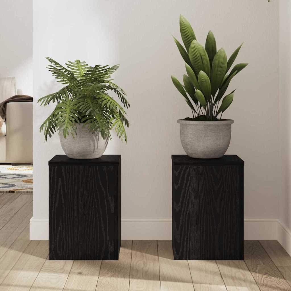 8721158973238_mo-im_en_hd_2 vidaXL Plant Stand 2 pcs Black oak 25 x 25 x 35 cm Engineered Wood - Image 4