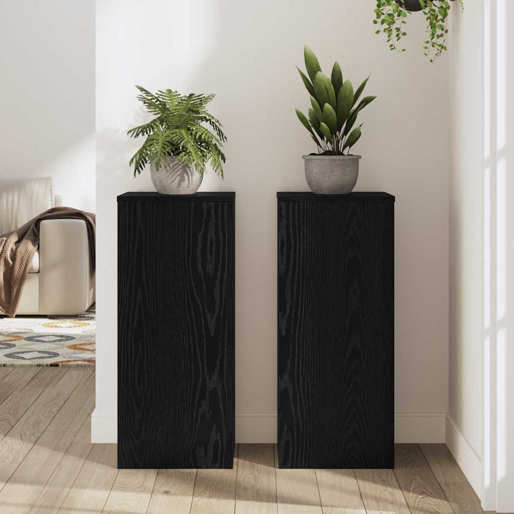 8721158973252_mo-im_en_hd_2 vidaXL Plant Stand 2 pcs Black oak 30 x 30 x 70 cm Engineered Wood - Image 4