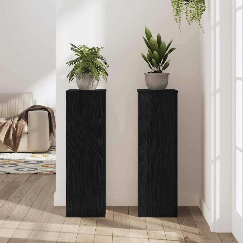 8721158973276_mo-im_en_hd_2 vidaXL Plant Stand 2 pcs Black oak 25 x 25 x 80 cm Engineered Wood - Image 4