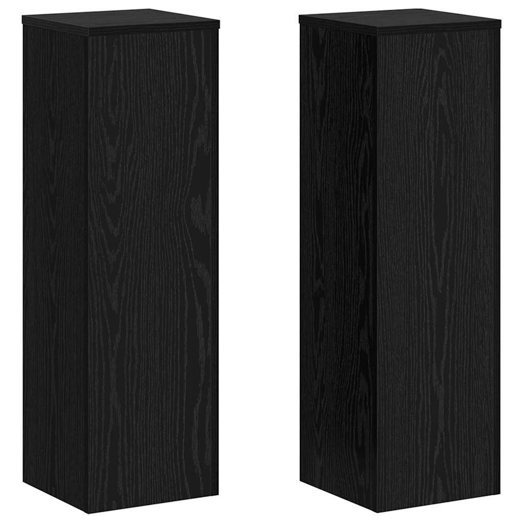 8721158973276_wbg-an-m_en_hd_1 vidaXL Plant Stand 2 pcs Black oak 25 x 25 x 80 cm Engineered Wood - Image 2