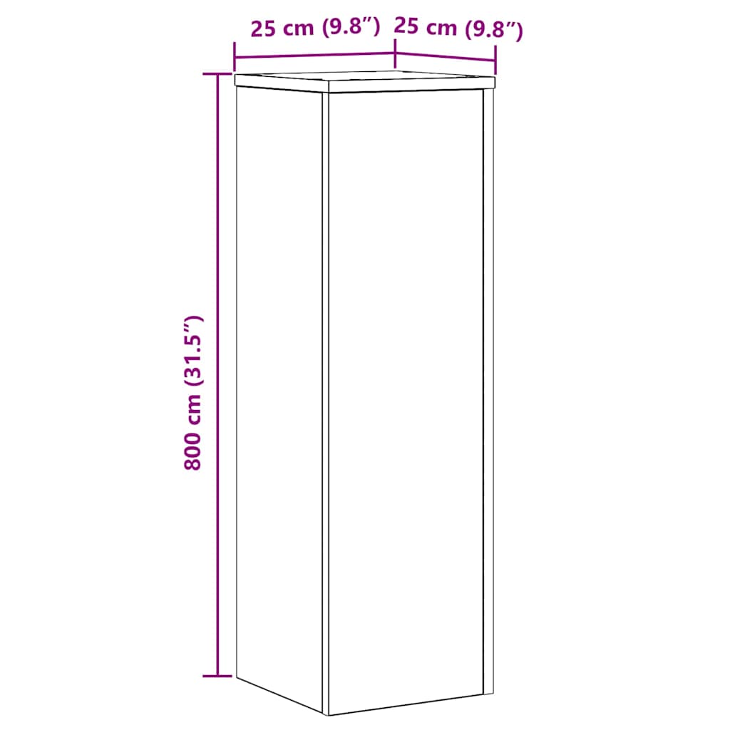 8721158973276_wbg-siz_en_hd_1 vidaXL Plant Stand 2 pcs Black oak 25 x 25 x 80 cm Engineered Wood - Image 10