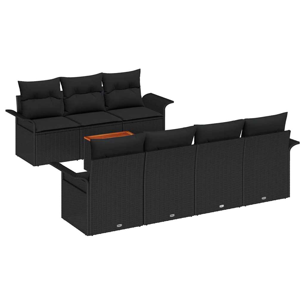 8721158974037_wbg-an-m_en_hd_4 vidaXL Garden Sofa Set 8 pcs Black Poly rattan - Image 2