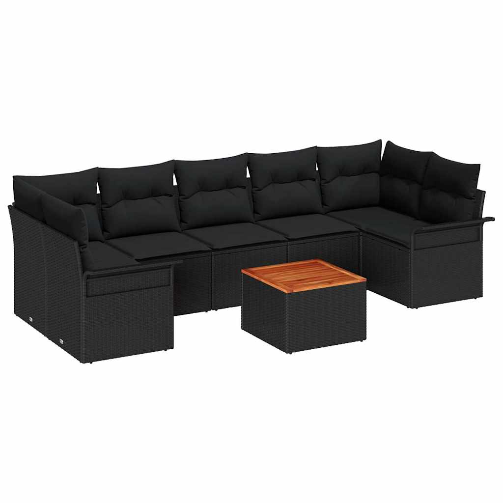8721158974105_wbg-an-m_en_hd_5 vidaXL Garden Sofa Set 8 pcs Black Poly rattan - Image 2