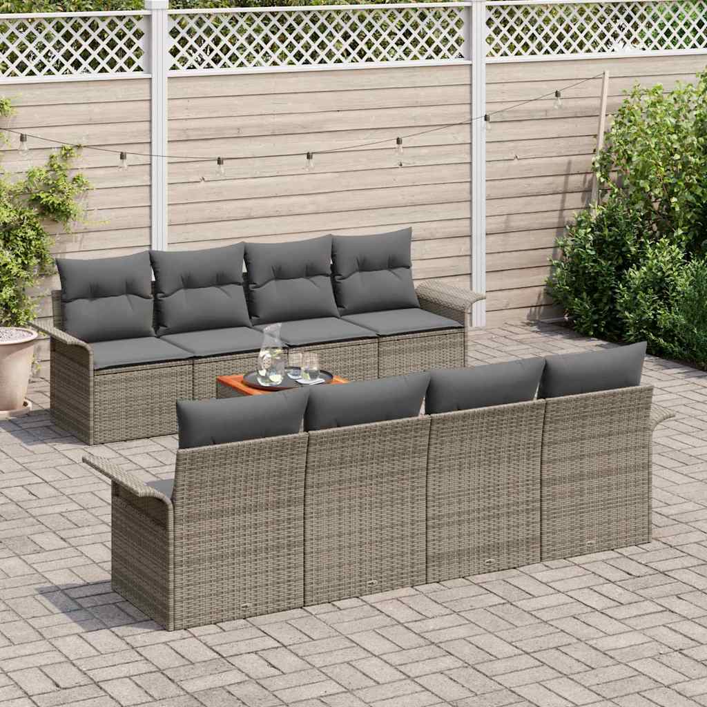 8721158974143_mo-im_en_hd_2 vidaXL Garden Sofa Set 9 pcs Grey Poly rattan - Image 3