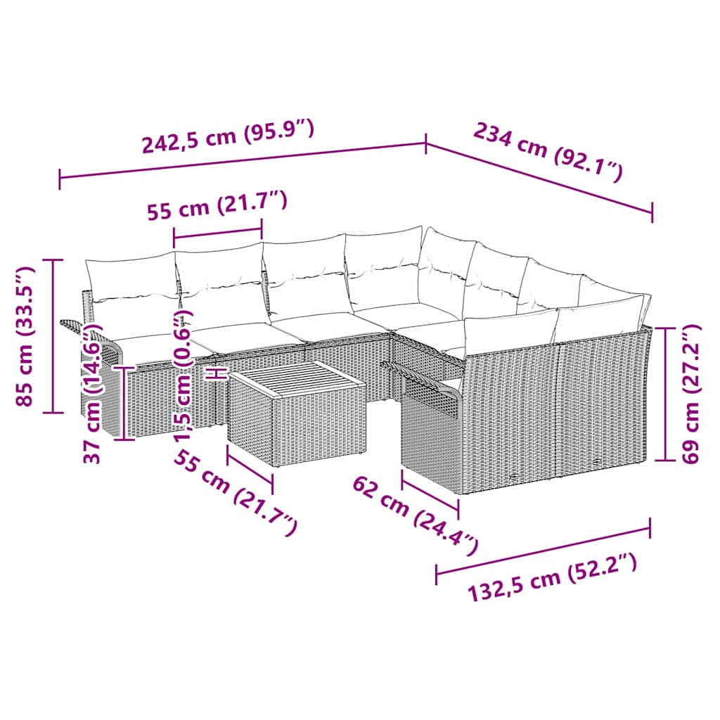 8721158974211_wbg-siz_en_hd_1 vidaXL Garden Sofa Set 9 pcs Grey Poly rattan - Image 9