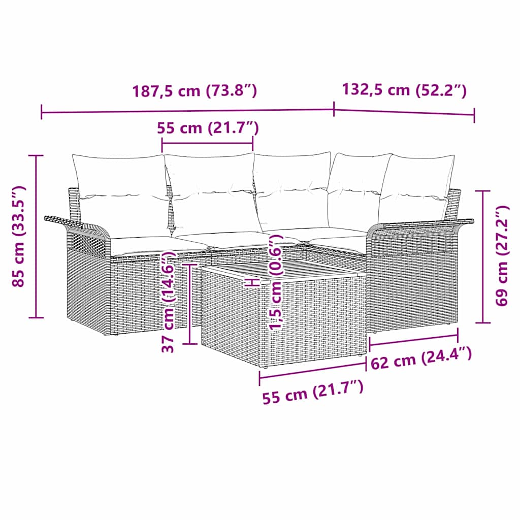 8721158974389_wbg-siz_en_hd_1 vidaXL Garden Sofa Set 5 pcs Black Poly rattan - Image 9