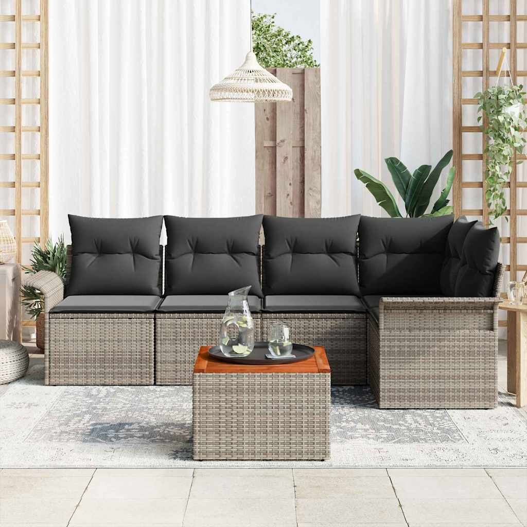 8721158974426_mo-im_en_hd_2 vidaXL Garden Sofa Set 6 pcs Grey Poly rattan - Image 3