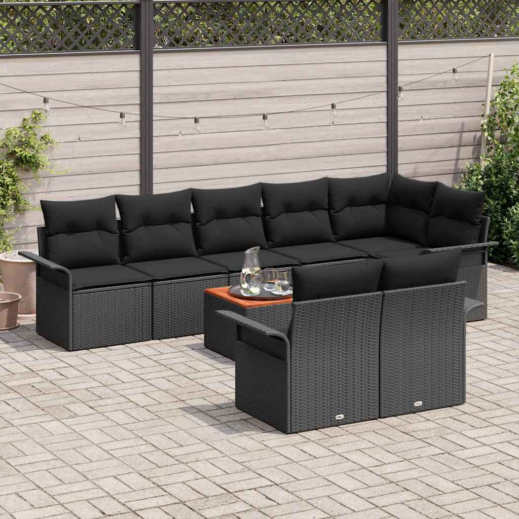 8721158974594_mo-im_en_hd_2 vidaXL Garden Sofa Set 9 pcs Black Poly rattan - Image 3