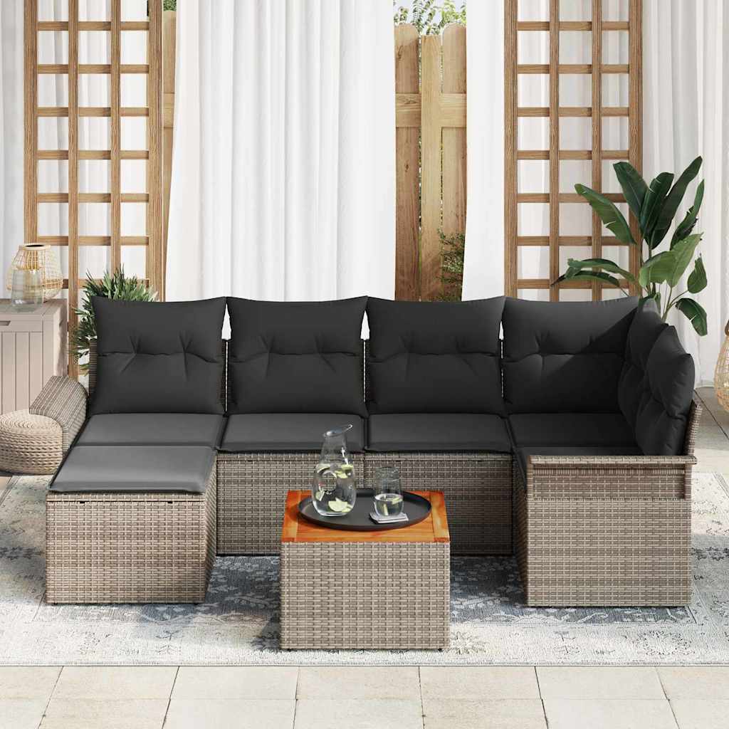 8721158974631_mo-im_en_hd_2 vidaXL Garden Sofa Set 7 pcs Grey Poly rattan - Image 3