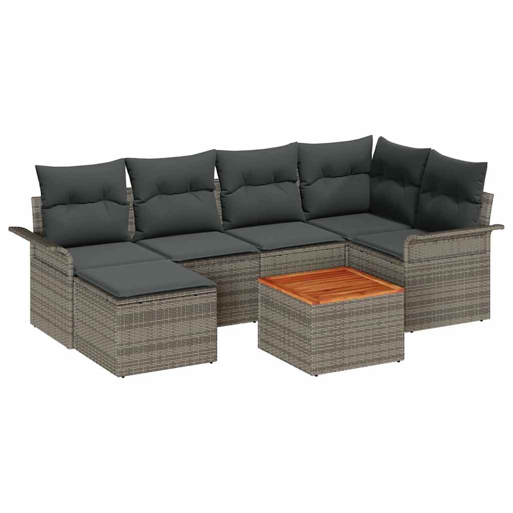 8721158974631_wbg-an-m_en_hd_6 vidaXL Garden Sofa Set 7 pcs Grey Poly rattan - Image 2